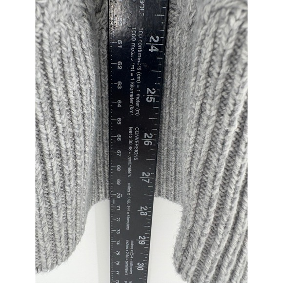 Crown & Ivy Men Gray Mock Neck Cable Knit Sweater Size S - Picture 5 of 7